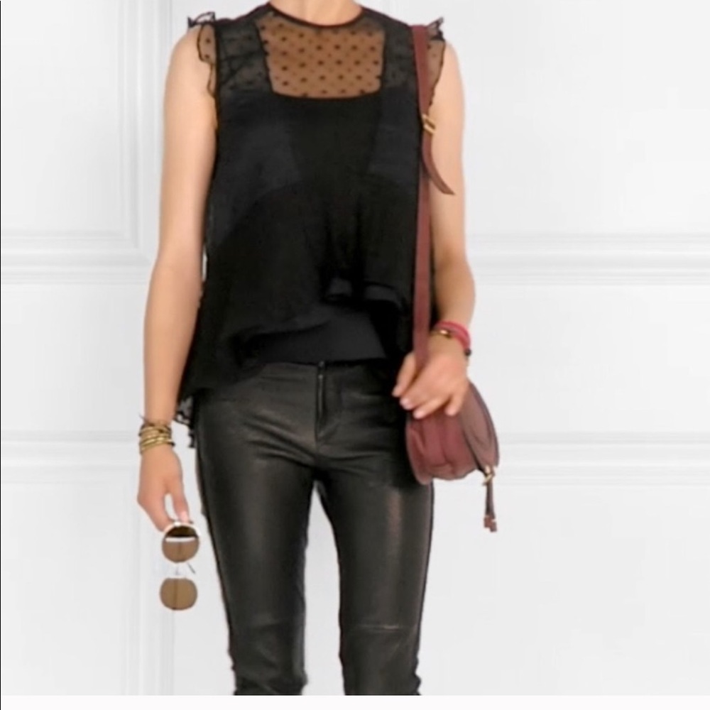 NWOT Isabel Marant Vatelle Embroidered Silk Top